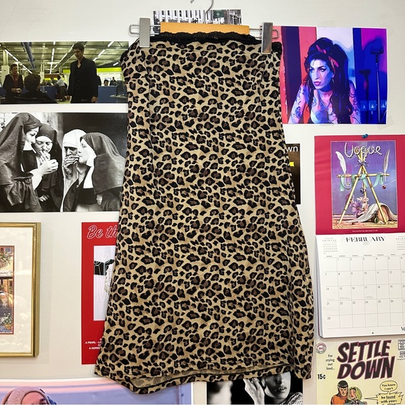 Vintage Bodycon Leopard Slip Dress - Picture 3 of 3